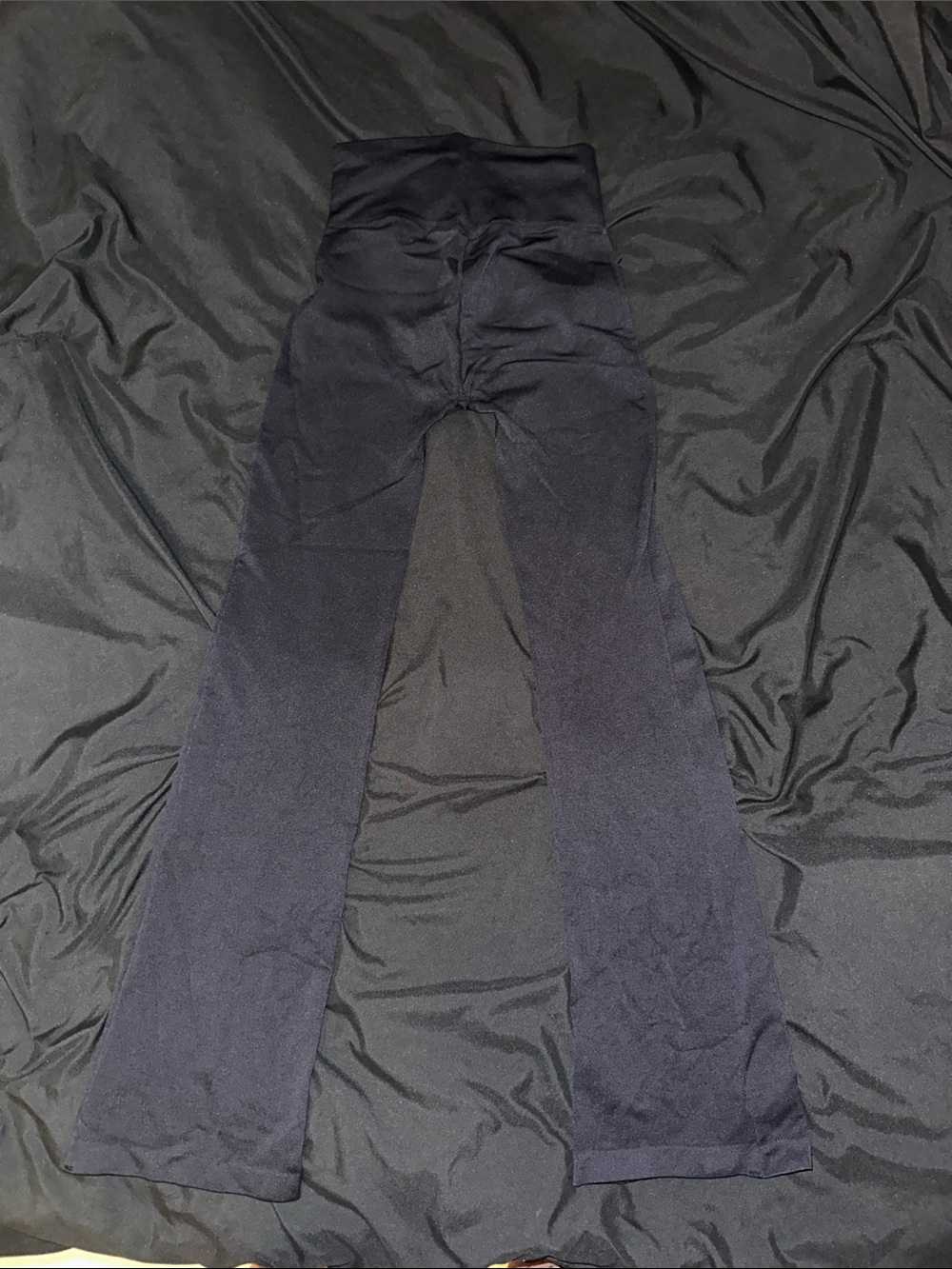 High-Waist Black Flared Leggings
